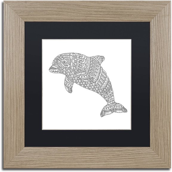 Trademark Fine Art 'Spirit Animals 8' Canvas Art by Filippo Cardu Black Matte, Birch Frame