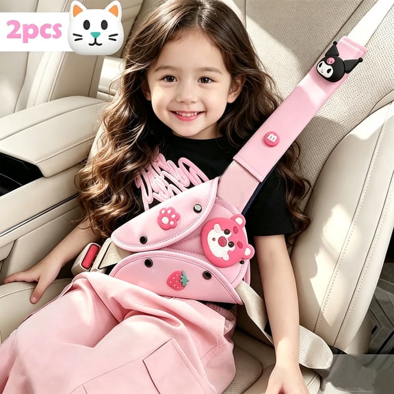 Child Seat Belt Adjuster Set of 2, Child Seat Belt Safety Cover