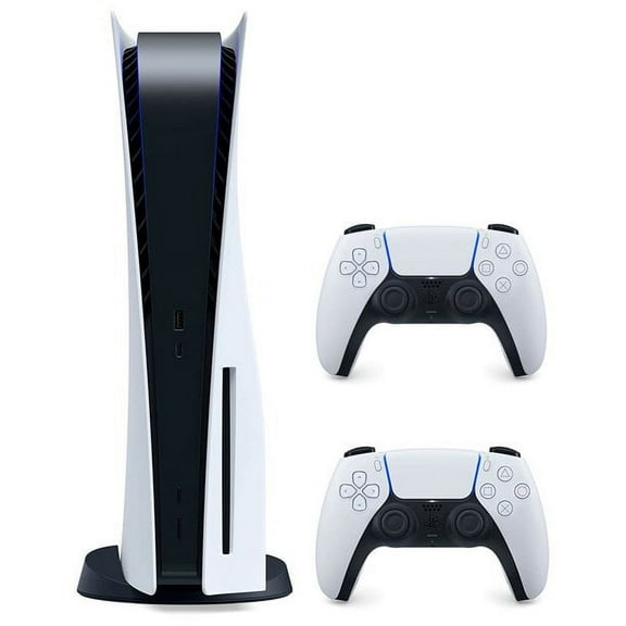 Restored Sony CFI1015A Playstation 5 Disc Version with Extra DualSense Wireless Controller, Black and White (Refurbished)