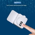 thumbnail image 2 of 2 Pack Multi functional child safety lock, home baby protection drawer lock, refrigerator lock, baby password lock, flat lock （Flat password lock）White, 2 of 5