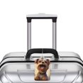thumbnail image 5 of Hirioo Cartoon Happy Cute Puppy Print Leather Luggage Tag with Stainless Steel Loop ,Privacy Flap and Address Card for Travel Bag Suitcase-2 PCS, 5 of 5