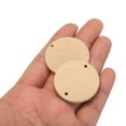 thumbnail image 4 of Uxcell Wood Circles, 60 Pack Round Wooden Discs with Holes Unfinished Wooden Circles Blank Wood Coins Slices, 4 of 5