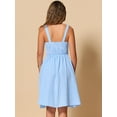 thumbnail image 3 of DARING DIVA Sleeveless Plaid Ruched A-Line Flowy Midi Dress XS Blue, 3 of 6