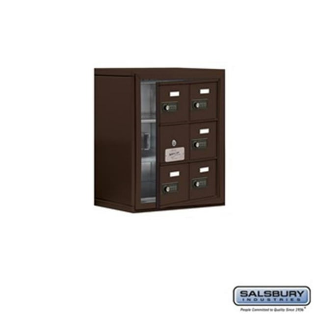 SalsburyIndustries 19138-06ZSC Cell Phone Storage Locker With Front Access Panel - 3 Door High Unit, Bronze