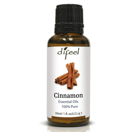 Difeel Essential Oil 100% Pure Cinnamon Oil 1 oz. (2-PACK) - Has Antiseptic Properties, Comforting & Energizing, Soothing & Relaxing, Perfect To Add To Scrubs, Lotions & (Best Essential Oils For Body Scrubs)
