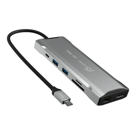 j5create - 4K60 Elite USB-C Triple-Monitor 10Gbps Mini Dock - Space Grey