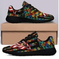 thumbnail image 3 of Autism Awareness Eagle Shoes Sneakers for Women Men Black Size 9.5, 3 of 7
