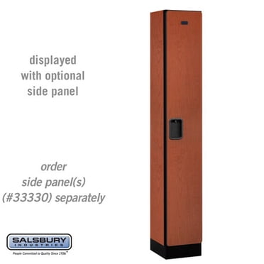SalsburyIndustries  Single Tier 1 Wide 6 ft. X 15 in. Designer Wood Locker - Cherry