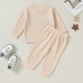 thumbnail image 3 of Younger Tree Newborn Baby Boy Girl Fall Winter Clothes Outfits Toddler Long Sleeve Sweatshirt Set,18-24M, 3 of 7