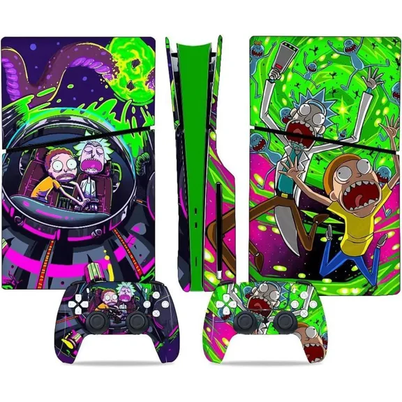 For PS5 Slim Disc Edition Skin - Slim Disc Console and Controller Accessories Cover Skins PS5 Controller Skin Gift ps5 Skins for Console Full Set PS5 Skin