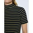 thumbnail image 4 of Free Assembly Women's Mock Neck Tee with Short Sleeves, Sizes XS-XXL, 4 of 5