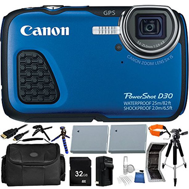 Canon PowerShot D30 Waterproof Digital Camera (Blue