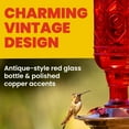 thumbnail image 5 of More Birds Red Jewel Glass Bottle Hummingbird Feeder, 20 oz Nectar Capacity, 5 of 12