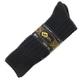 thumbnail image 5 of Men's 3 Pair PIMA Cotton Premium Socks Ultra Soft Crew Length Trouser Dress Socks by CANDOR AND CLASS (Black Ribbed 1Pk - 3 Pairs), 5 of 7