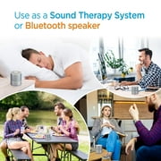 Sound Oasis Sound Machine Bluetooth Speaker Portable White Noise Machine 20 Non-Looping Sounds Nature Brown Pink Noise Tinnitus Masker Sound Soother for Sleep Home Baby Office Travel Rechargeable
