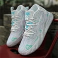thumbnail image 4 of Bolognifi Men's Lightweight Lace Up High Top Fashion Basketball Shoes Soft Non-Slip Running Shoes, 4 of 7