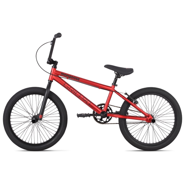 Mongoose Grid 90 BMX Freestyle Bike, 20-Inch Wheels, Single Speed