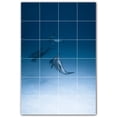 thumbnail image 1 of Picture-Tiles.com: Dolphin Ceramic Tile Wall Mural WAL500513-46L. 32"W x 48"H using (24) 8" x 8" Ceramic Tiles-Satin Finish, 1 of 3