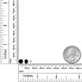 thumbnail image 5 of Gem Stone King 2.10 Ct Round Black AAA Diamond 18K White Gold Stud Earrings for Women Men, 5 of 5