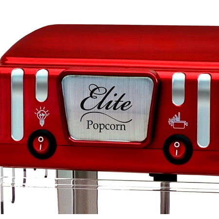 Elite - Tabletop Kettle Popcorn Maker - Red