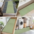 thumbnail image 6 of Green 2x6 Kitchen Runner Rug, Farmhouse Burlap Solid Green Color Modern Linen Texture Non-Skid Rubber Backing Large Rectangle Rugs - Living Room Bedroom Home Office, Indoor Floor Carpets Washable Rug, 6 of 9