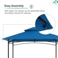 thumbnail image 5 of COBANA Grill Gazebo 8’ by 5’ Outdoor Patio Backyard BBQ Grill Shelter Double Tiered Soft Canopy Top with Steel Frame and Bar Counters, Blue, 5 of 7