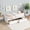 White, variant on Twin Size Bed with 2 Storage Drawers, Solid Rubber Wood Platform Bed Frame with Rolling Drawers, Low Profile Bedroom Furniture, White