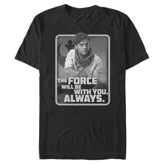 Men's Star Wars: The Rise of Skywalker Poe Force Will Be With You  Graphic Tee Black Medium