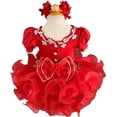 thumbnail image 5 of Jenniferwu G589RED Infant Toddler Baby Newborn Little Girl's Pageant Party Birthday Dress (as1, Age, 18_Months, 24_Months), 5 of 5