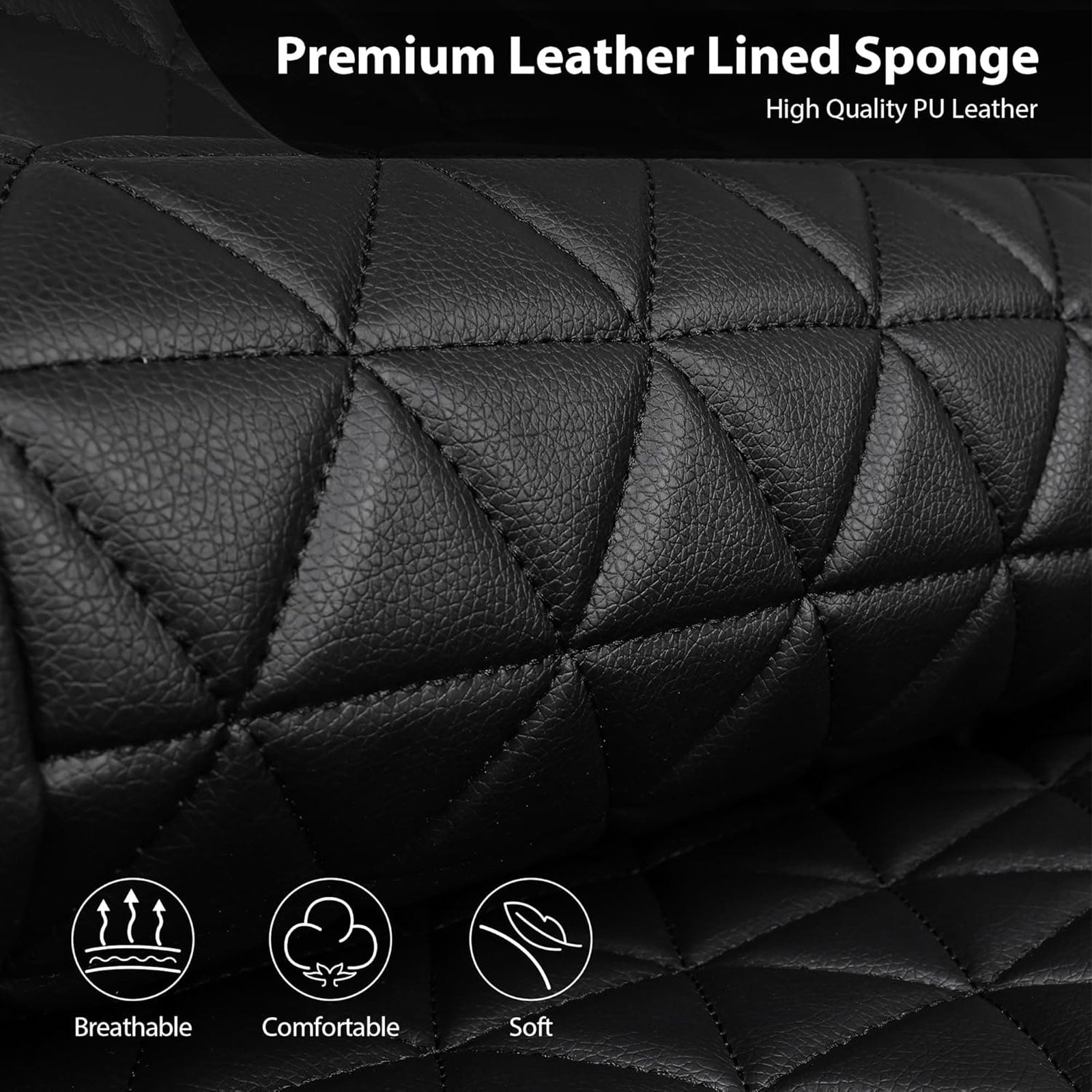 CAR GRAND Bling diamond leather automotive seat covers front pair water proof shining glitter sparkly crystal rhinestone universal armrest fit girl woman lady silver
