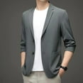thumbnail image 2 of Men's Casual Blazer Sport Coat Two Button Lightweight Slim Fit Business Jackets Blue, 2 of 2