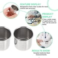 thumbnail image 2 of Shisuyan 8pcs Stainless Steel Graduated Cups Scale Measuring Cups Medicine Measuring Cups, 2 of 8