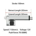 thumbnail image 5 of Stepper Motor Linear Actuator 12V Nema 16 Max 50mm/s 500N Aluminum Alloy Electric Push Rod ,Against Corrosion, 5 of 8