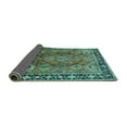 thumbnail image 2 of Ahgly Company Indoor Square Oriental Turquoise Blue Traditional Area Rugs, 4' Square, 2 of 4