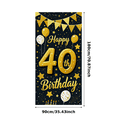 thumbnail image 3 of Black and Gold Glittery Happy 40th Birthday Banner Party Decoration Backdrop Photography Props for Birthday Parties Celebrations Events Decorations, 3 of 7
