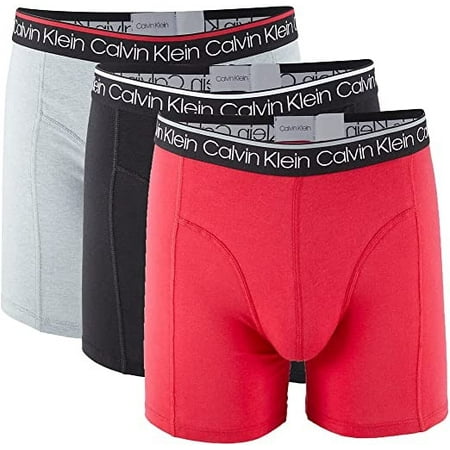 

Calvin Klein RED MULTI Men s 3-Pack Logo Boxer Briefs US Small