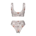 thumbnail image 6 of Rocae Various Rabbits for Bikini Set for Women Two Piece Sexy High Swimsuits Split Crossover Bikini Large, 6 of 9