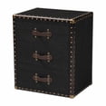 thumbnail image 2 of Baxton Studio Mallison Vintage End Table, 3-Drawer, Black, 2 of 9