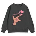 thumbnail image 4 of Valentines Day Outfit Boy Crew Neck Sweatshirt Lover Themed Letter Print Long Sleeve Pullover Valentines Day Gifts for Toddler Boy 6-7 Years, 4 of 4