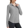 thumbnail image 6 of Aboser Sun Shirts for Women Long Sleeve UV Protection Dress Shirt Lapel Collar Button Down Blouse Lightweight SPF Shirts Swimwear Cover Up for Warm Weather, 6 of 6