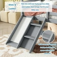 thumbnail image 3 of Bellemave Twin Size Low Loft House Bed Frame with Slide and Ladder House Bed With Roof and Guardrails Junior Loft Bed Solid Wood Bed, No Box Spring Needed, Gray, 3 of 10