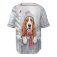 thumbnail image 2 of Playful Basset Hound Welcomes Winter Snowy Day with Cardinal Bird All Over Print 3D Baseball Shirt Bassets Dog Breed Lovers Gifts Idea Softball Sport - 2017, 2 of 6