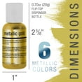 thumbnail image 2 of CHEF MASTER Gluten-Free Metallic Airbrush Food Coloring Set, 0.7 fl oz (6 Bottles), 2 of 5