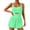 Green, variant on Womens Yoga Outfits Workout Romper Onesie with Padded Bras Sleeveless One Piece Shorts Atheletic Running Jumpsuit Clothes Set