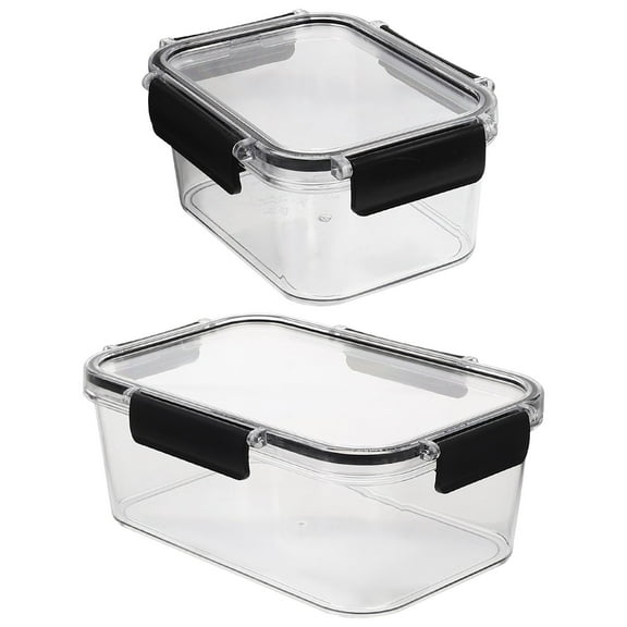 OFFIGAM 2-Pack Freezer Food Storage Containers with Airtight Sealed Lids, Reusable Refrigerator Storage Boxes