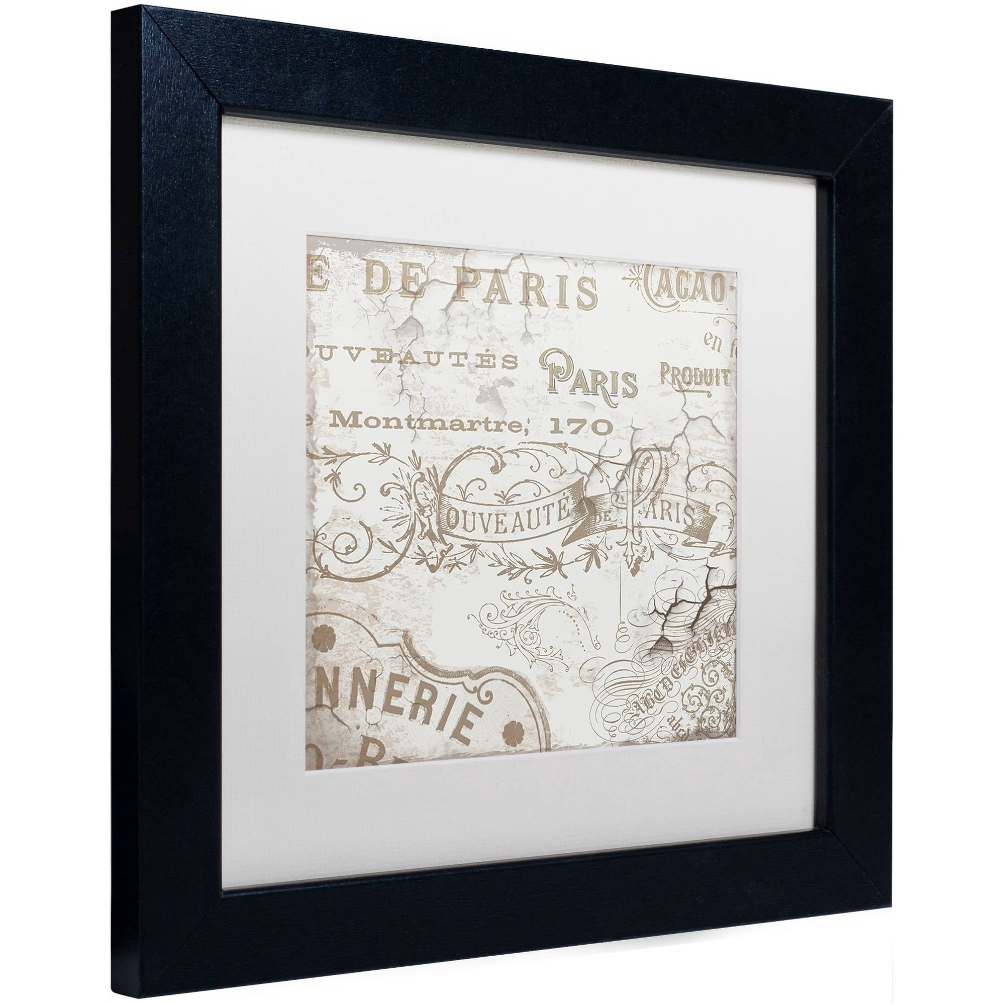 "Bon Mots IV" Canvas Art by Color Bakery White Matte, Black Frame