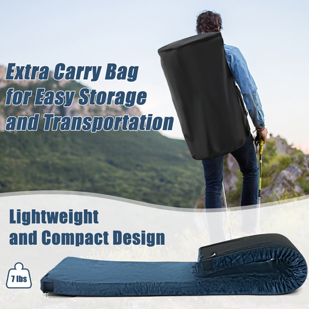 Aimee Lii Lightweight Portable Memory Camping Mattress, Outdoor Portable Camping Bed for Travel, Blue Aimee Lii Lightweight Portable Memory Camping Mattress, Outdoor Portable Camping Bed for Travel, Blue