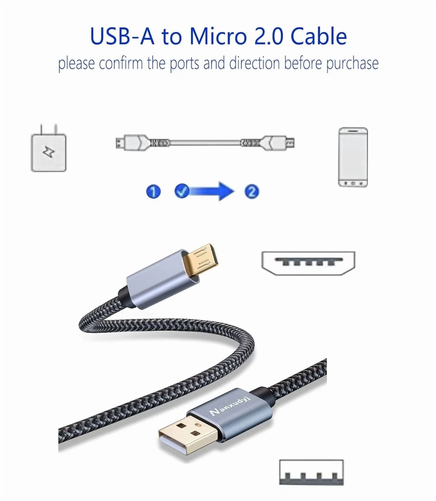 CIRCLE- Micro Usb Cable 20Ft, Long Fast Charging & Sync Android Charger,Braided...