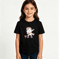 thumbnail image 2 of Girls Graphic Tees Unicorn Playing Ice Hockey Cartoon Kids T Shirt Sport Cute Tee 100% Cotton Short Sleeve Soft Tops 4-13Y, 2 of 5
