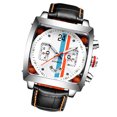 thumbnail image 3 of Reloj de pulsera mecánico automático de cuero con correa para hombre, luminoso, informal, cuadrado, color blanco Inevent EL002804-03, 3 of 7